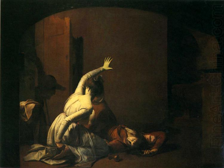 The Tomb Scene, Joseph wright of derby